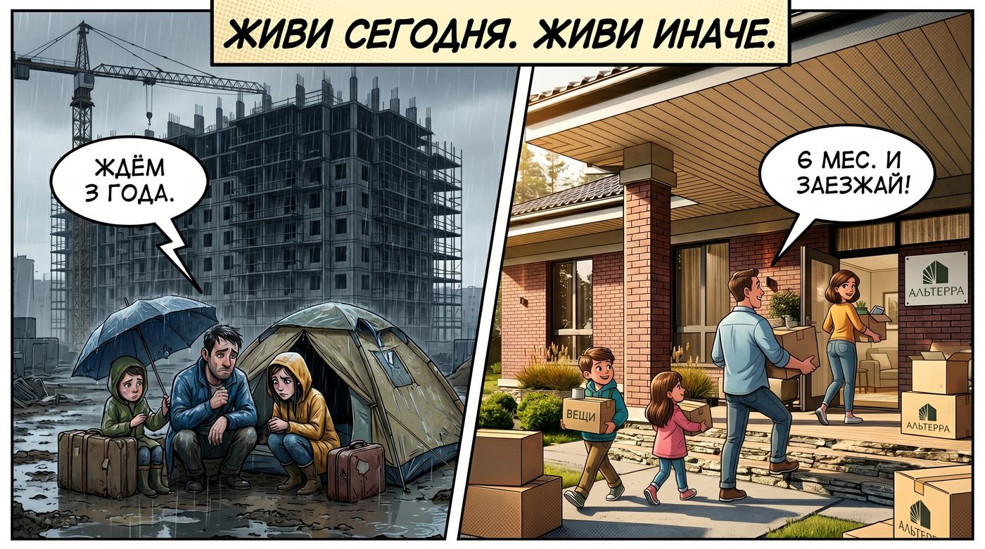 Город: ждём 3 года. АЛЬТЕРРА: 6 месяцев и заезжай